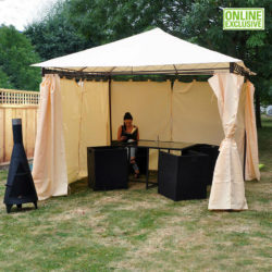 Kingfisher Heavy Duty Gazebo with Side Curtains